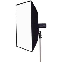 Aurora Softbox Recta arretrato 120x180 cm argento
