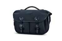 Billingham Borsa Hadley Pro MIDNIGHT FibreNyte NeroBlu/Bordi Cuoio nero con Impunture blu